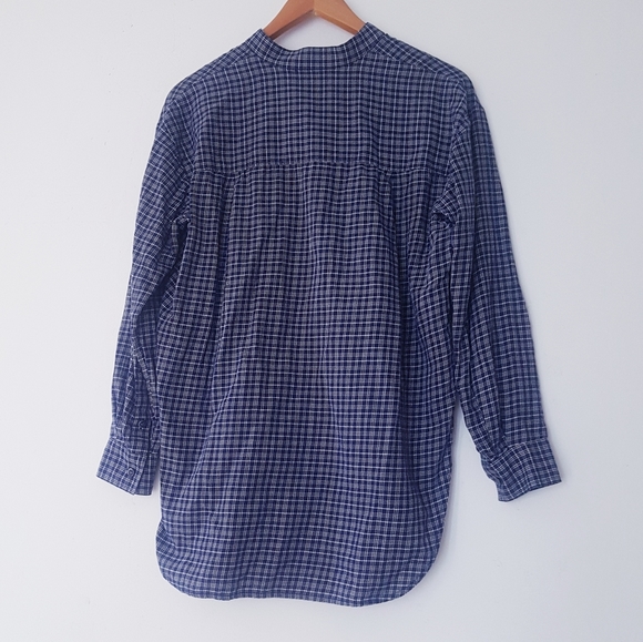 MADEWELL Blue Paid Pullover Shirt - Picture 10 of 10